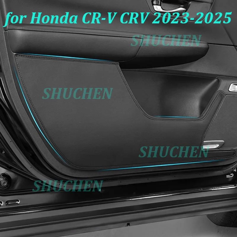 

Утолщенная кожаная накладка на дверь автомобиля для Honda CR-V CRV 2023-2025, защитная крышка для дверей, устойчивая к царапинам, аксессуары для интерьера