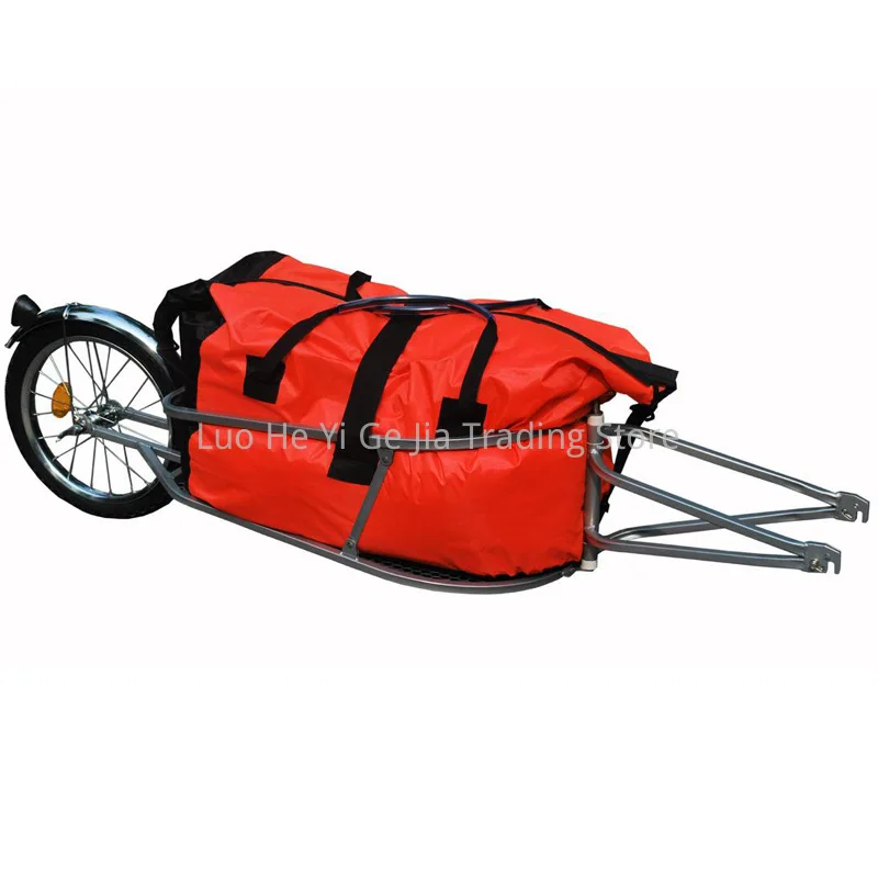 Solo Single Wheel with 16 Inch Tyre Bicycle Cargo Bike Trailer - Bike Touring Camping Luggage Carrier Barrow