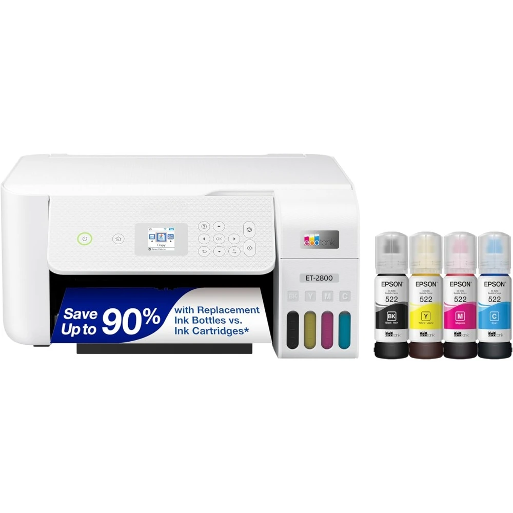 EcoTank ET-2800 Wireless Color All-in-One Cartridge-Free Supertank Printer with Scan