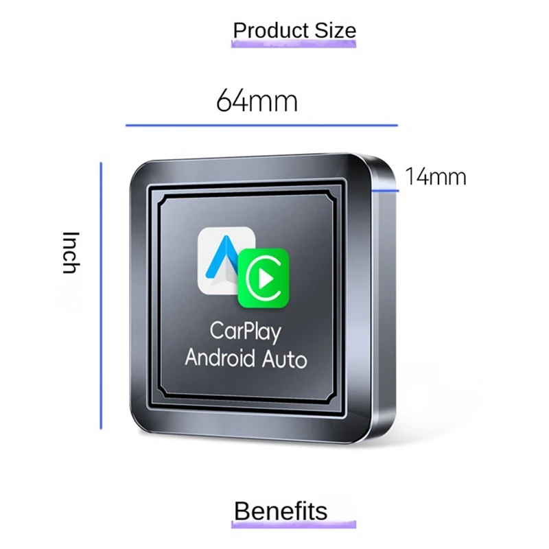 AC17-2 In 1 Wireless Carplay Android Adapter Wireless Adapter Car Adapter Seamlessly Convert Wired Android Auto To Wireless