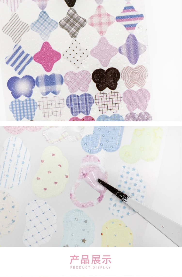 Journal GO 20 Stück Macaron Matte PET Blumen- & Karo-Aufkleber Niedliche Scrapbooking-Karten-Bastel-Aufkleber für Tagebücher & Planer – Detail 6