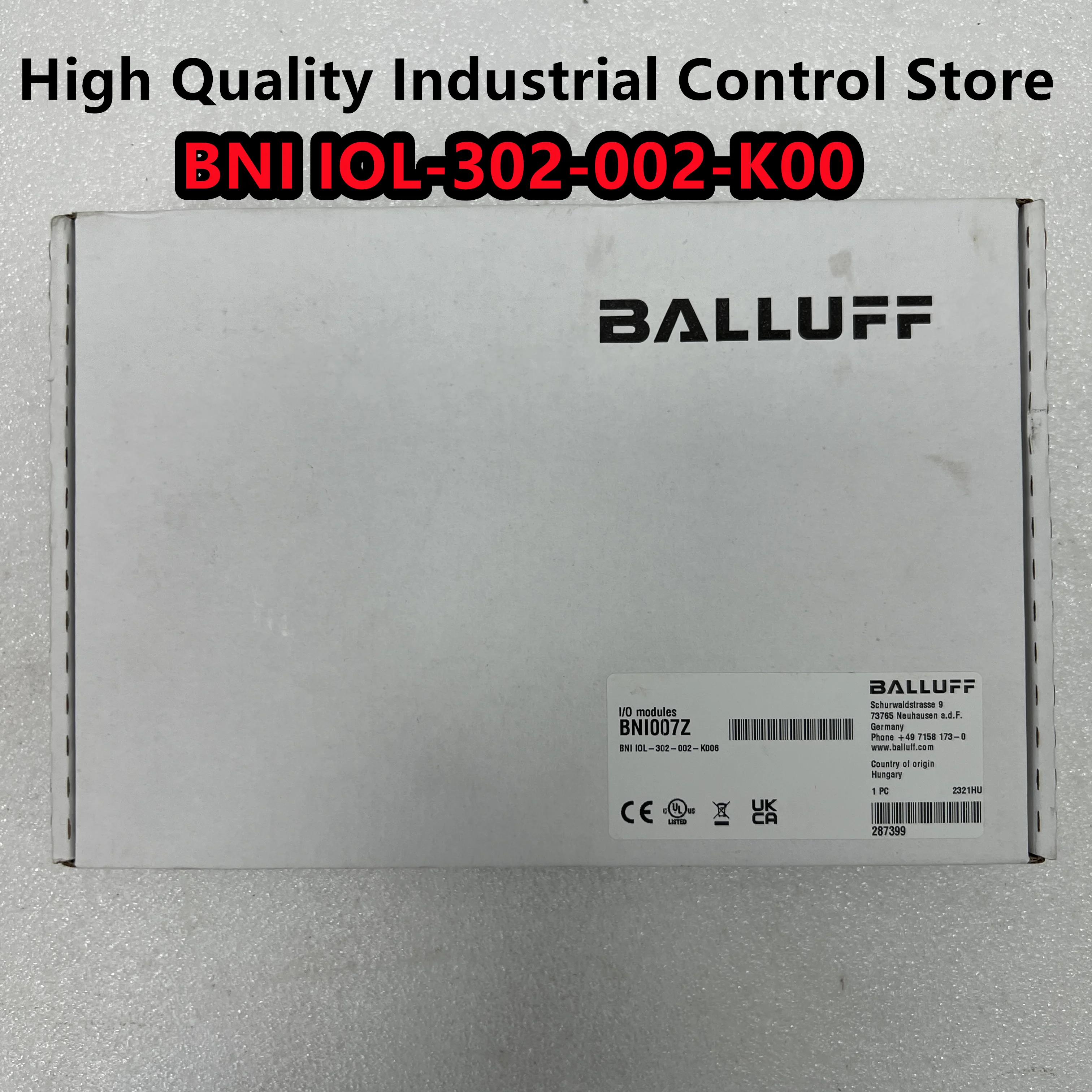 

BNI IOL-302-002-K00 order number BNI007Z new original