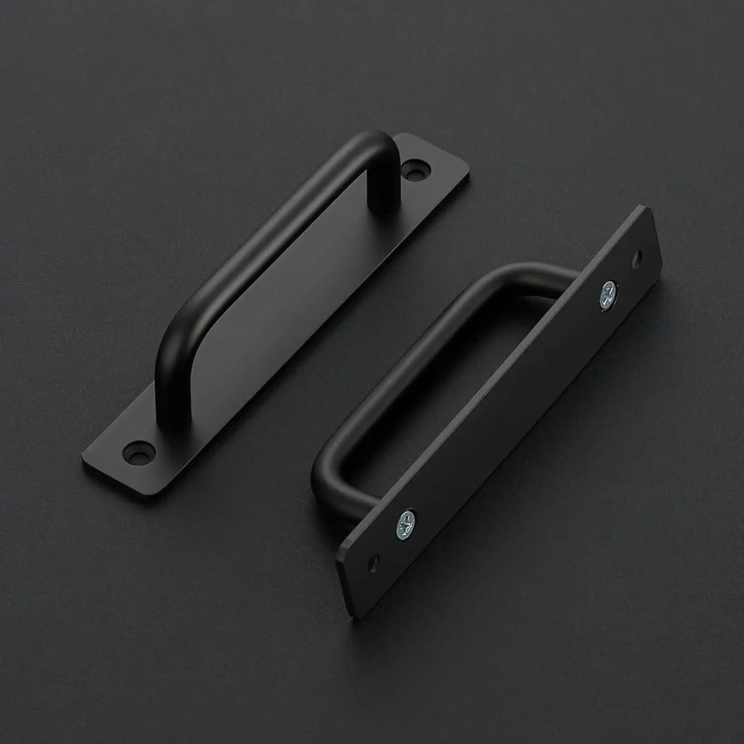 2 Garagentorgriffe, Schiebetürgriffe, schwarze Schrankgriffe, Türgriffe, Türgriffe aus Aluminiumlegierung mit PLA