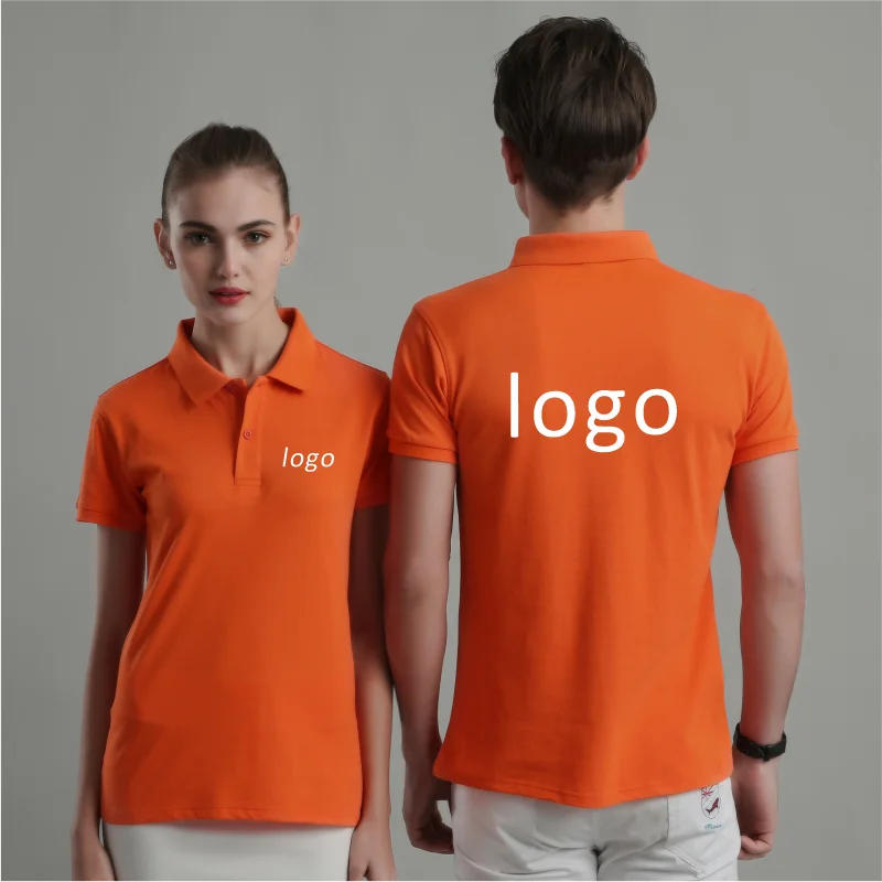 Customized logo for POLO shirt  Embroidered clothing with patterns  Polo shirt production text  Customized logo DIY  Summer Shor