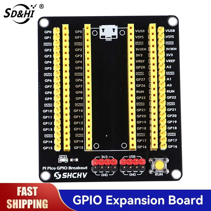 

1 шт. Плата расширения Raspberry Pi Pico, GPIO, разрывной удлинитель, Встроенный адаптер