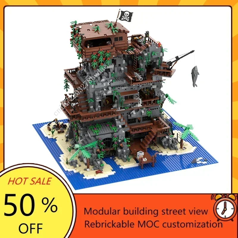 

6608PCS Pirate Fortress Modular MOC Creative street view Model Building Blocks Architecture Education Assembly Model Toys Gifts
