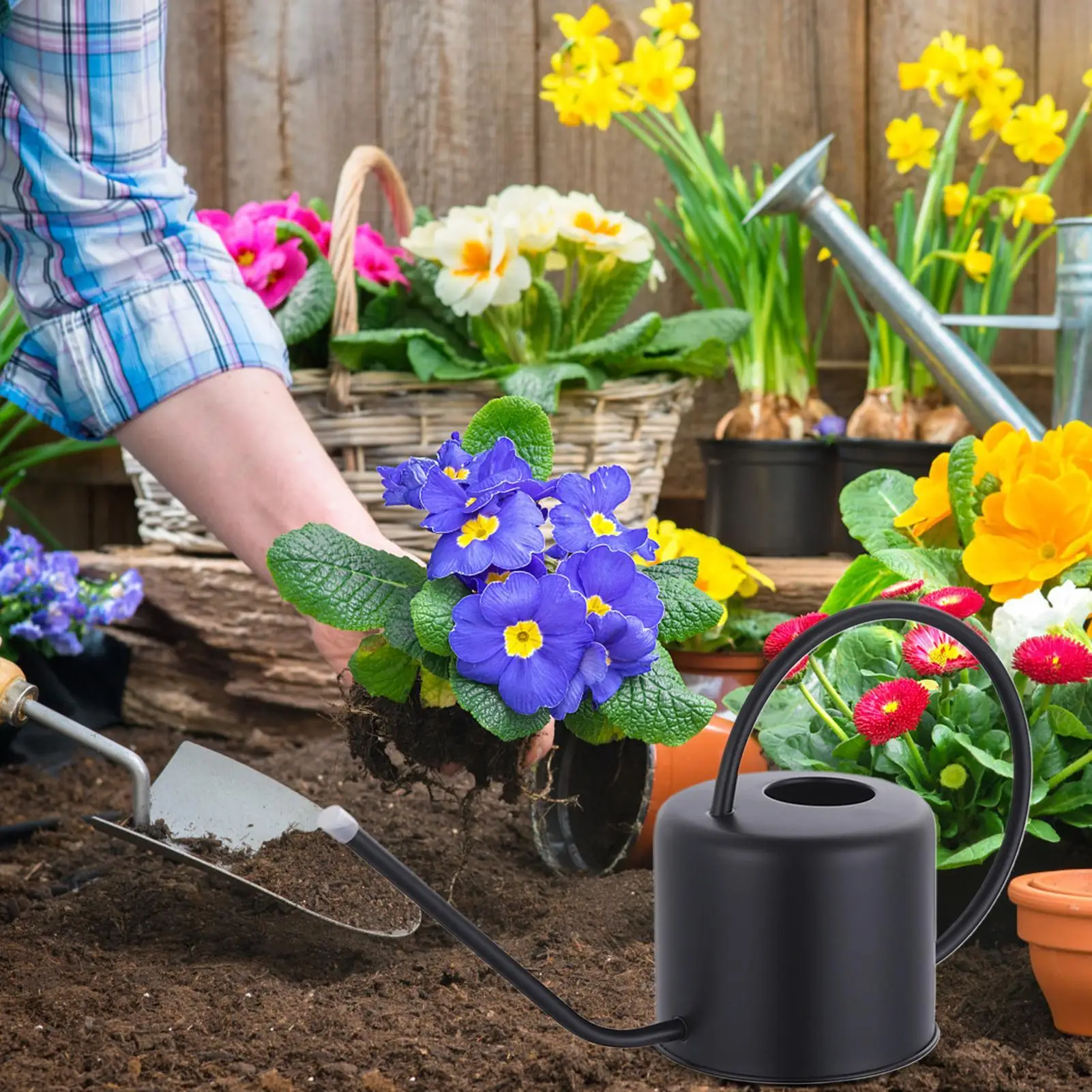 

Лейка Ретро Металлическая Лейка с Ручкой 1,3 л Нержавеющая Сталь Внутренняя Лейка Садовые Принадлежности Для Балкон Газон