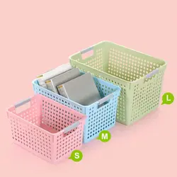 Plastic Storage Basket Pencil Storage Bins Storage Container/Organizer Shelf Bins with Handles for Classroom Home Office School