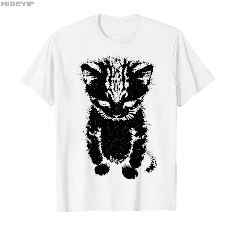 El Gato Sad Kitten Funny Meme Sad Crying Munchkin Cat Trendy T-shirt for Men Women 100% Cotton T Shirts Short Sleeve Tops