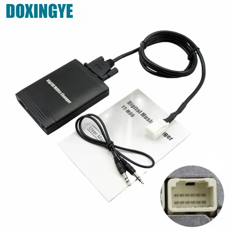 DOXINGYE USB SD AUX Digital Music Changer Car MP3 Player Radio CD Changer Adapter for Toyota Lexus Corolla 6+6Pin Interface