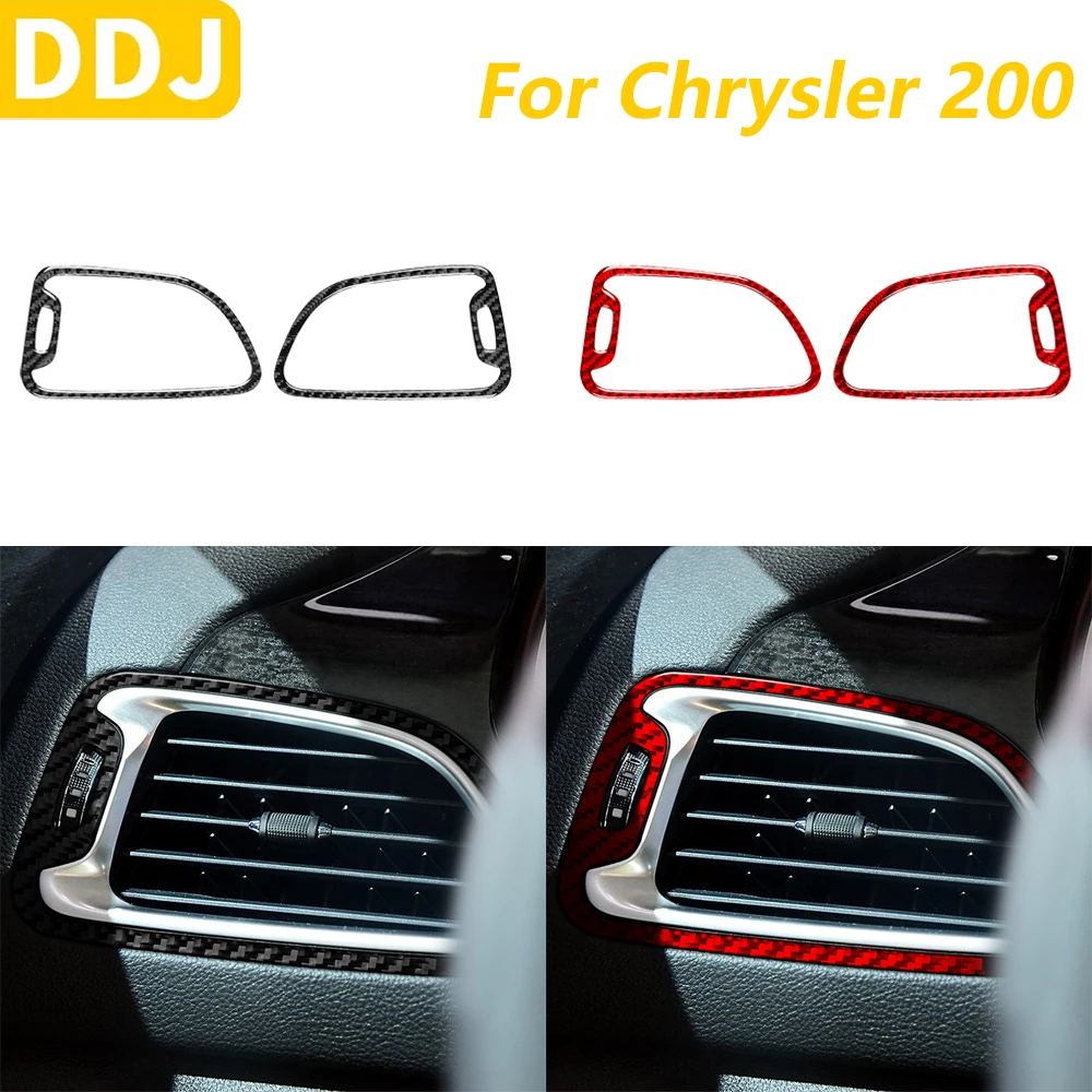 

Для Chrysler 200 2015 2016 2017, приборная панель из углеродного волокна, обе стороны, вентиляционная панель, декоративная крышка, автомобильные аксессуары, наклейка