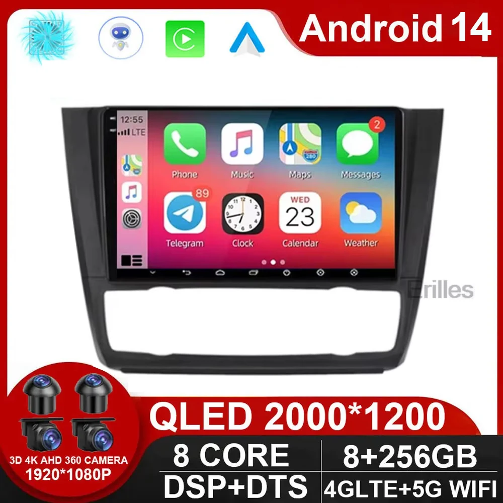 

Android 14 Car Radio For BMW 1 Series E81 E82 E87 E88 AT 2004 - 2012 GPS DSP Carplay IPS Multimedia Serero Auto Carplay DVD