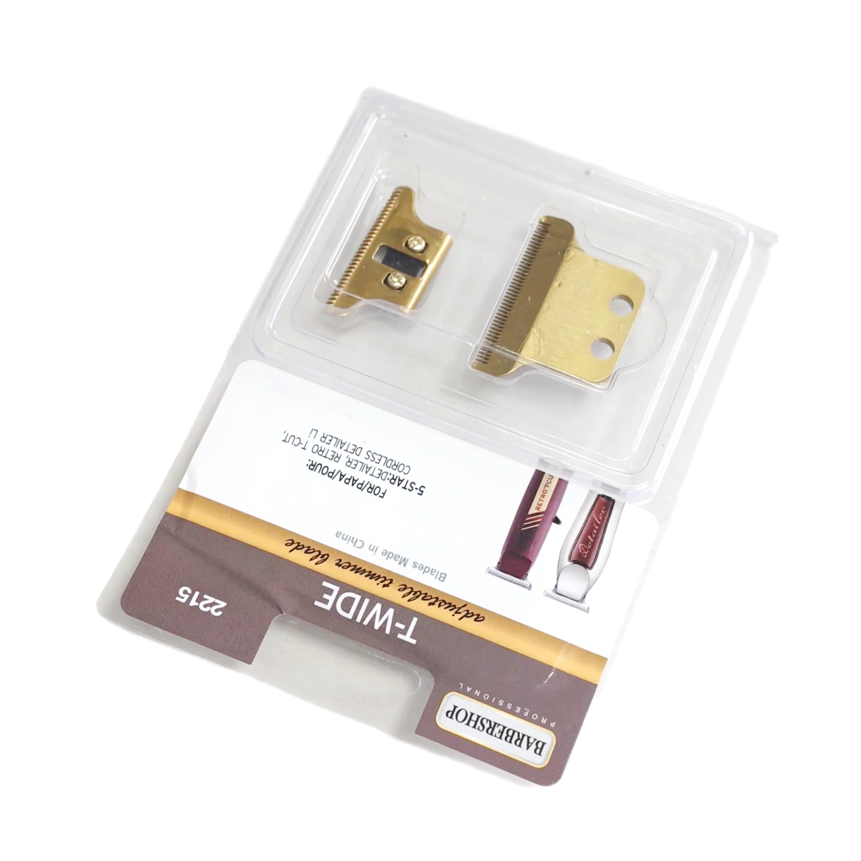 Lâminas de Substituição 2215 T Wide Detailer para Aparadores Wahl 5 Star Series Detailer Li Modelos 8081 e 8171