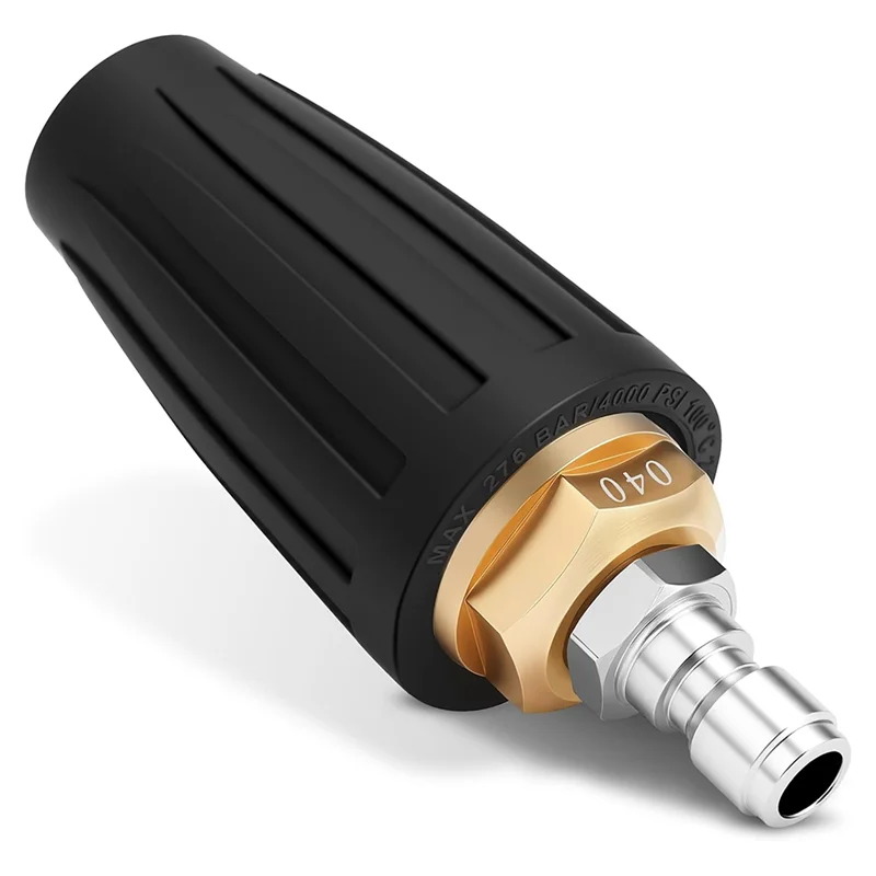 

ABUI-4000 PSI Max Turbo Nozzle For Pressure Washers With Rotating Spray Tips And 1/4 Inch Quick Connect Adapter