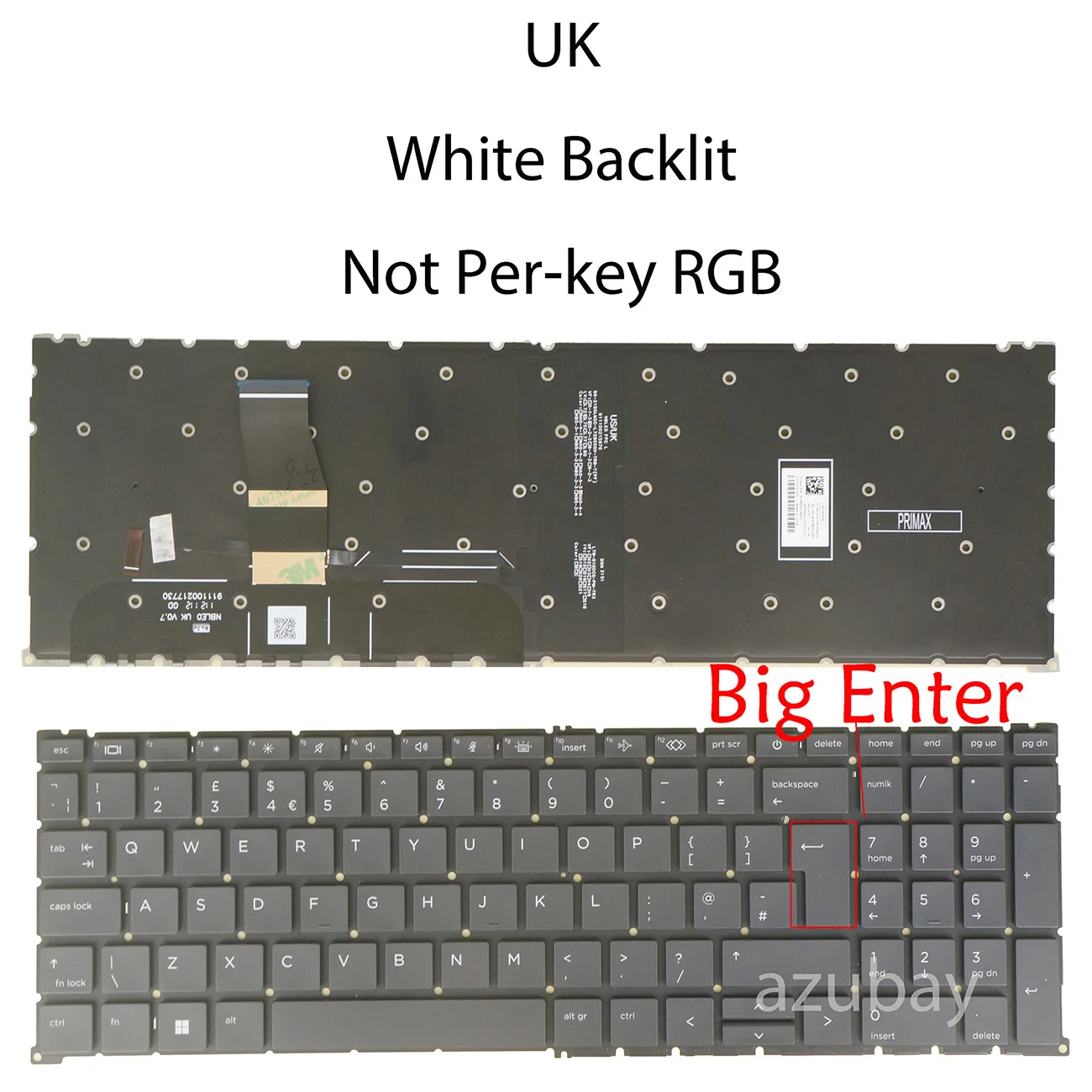 SG-B1900-2BA SN1A93B Backlit replacement Laptop Keyboard For HP ZBook Fury 16 G9 / 16 G10 / 16 G11 , Mobile Workstation UK GB
