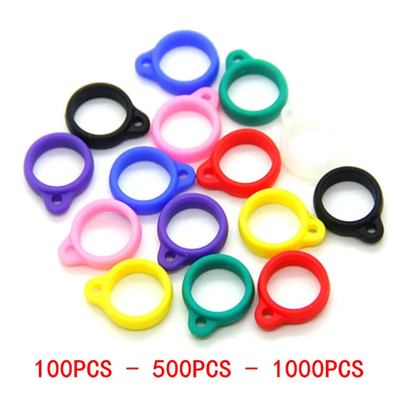 13mm Small Anti-Lost Rope Mini Solid Color Silicone Lanyard Elastic Silicone Lanyard Ring