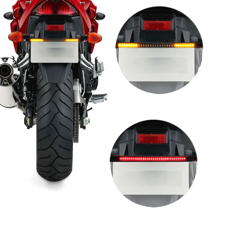 Motorcycle LED Tail lamp Plate Light Brake Stop Turn Signal Strip for Buell Lightning XB12R Ducati 996 996B SPS