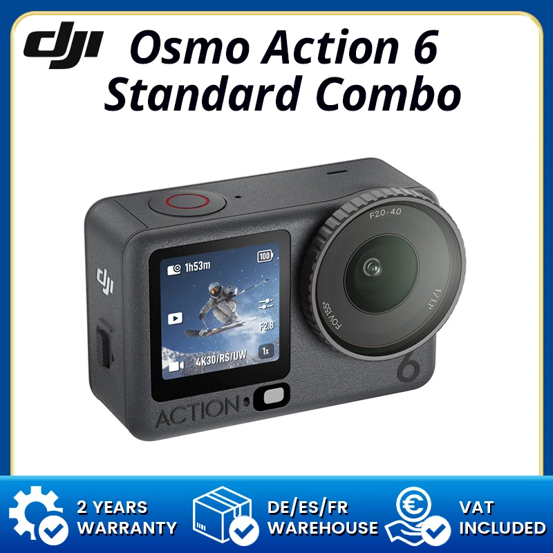 DJI Osmo Action 6 Standard Combo 1/1.1-Inch Sensor First Variable Aperture Action Camera For Multiple Scenarios