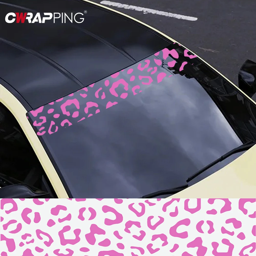 Leopard Print Car Decorate Waterproof Decorative Stickers Auto Rearview Mirror DIY Sticker for Motorcycle Car Decals Accessories