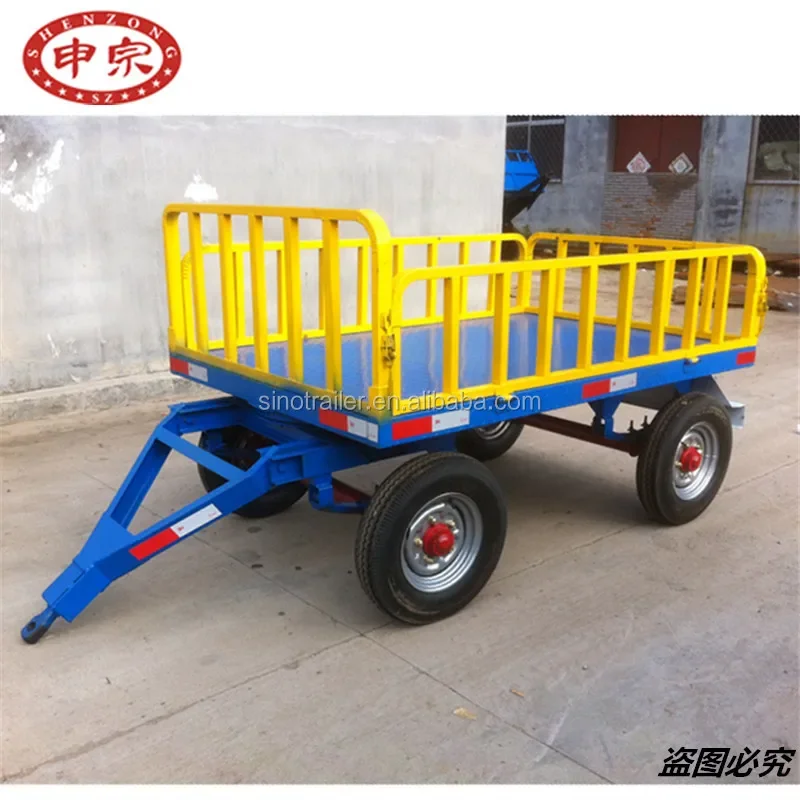 small airport luggage trolley baggage flatbed trailer