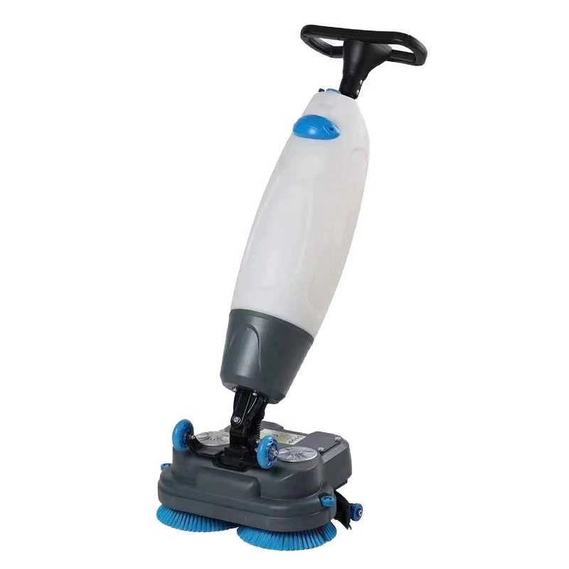 

Small hand-push mini double-brush washing machine, commercial restaurant hotel supermarket cleaning machine, washing and towing