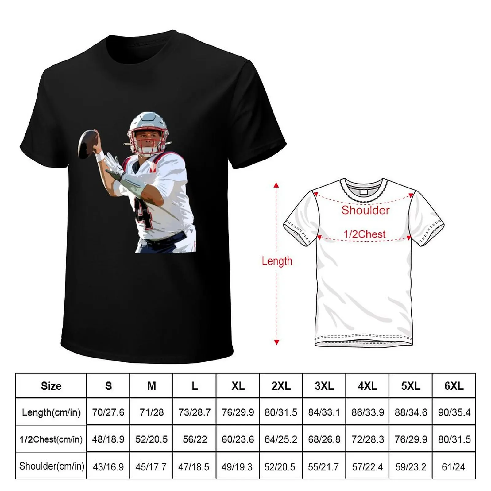 Bailey Zappe T-Shirt Modern Style Print T-Shirt