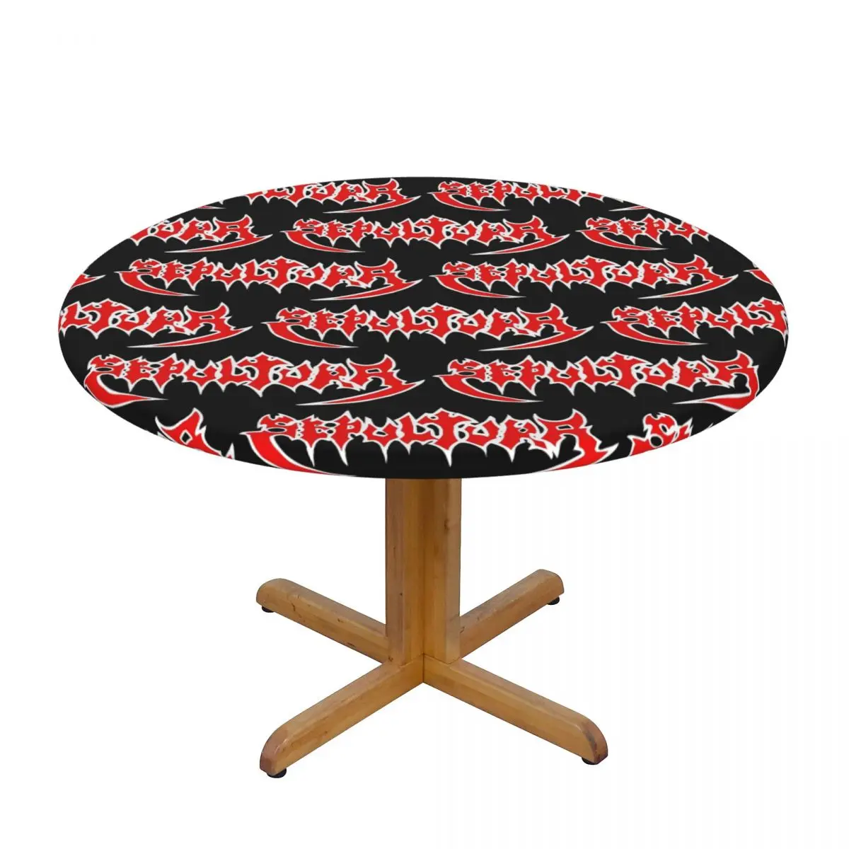 Sepultura Slayer Death Metal Waterproof Round Tablecloth Oilproof Table Cloth for Kitchen Events Dining Table Cover