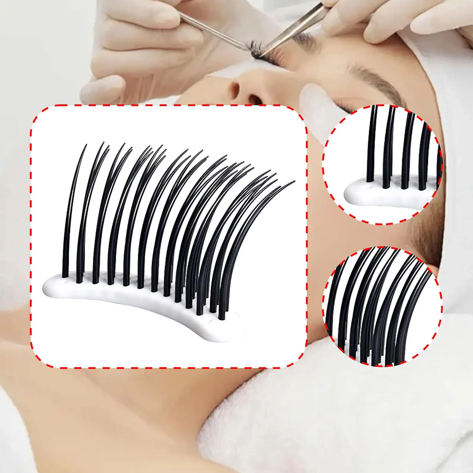 Strumento dimostrativo modello ciglia finte Accessorio ausilio didattico per il trucco con base per l'addestramento all'estensione delle ciglia per il salone iniziale