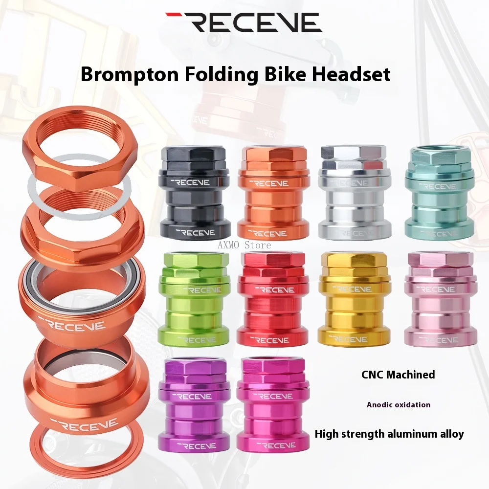

Bike Bearing 34mm Bowl Group Headset for Brompton Folding Bicycle A/C/P Line Aluminum Alloy CNC Folding Bicycle Accessories