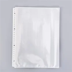 50pcs/pack A5 A4 Binder Index Page 20/30 Holes Protectors Transparent PVC Bag Portable File Folder Clear File Bag for Documents