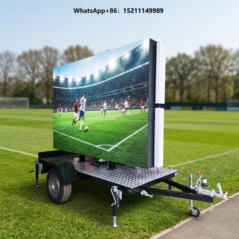 P5 Led Display 2560x1280mm  High Definition Full Color  360 Rotate Lift Traffic LED Video Screen Display Trailer Led Display