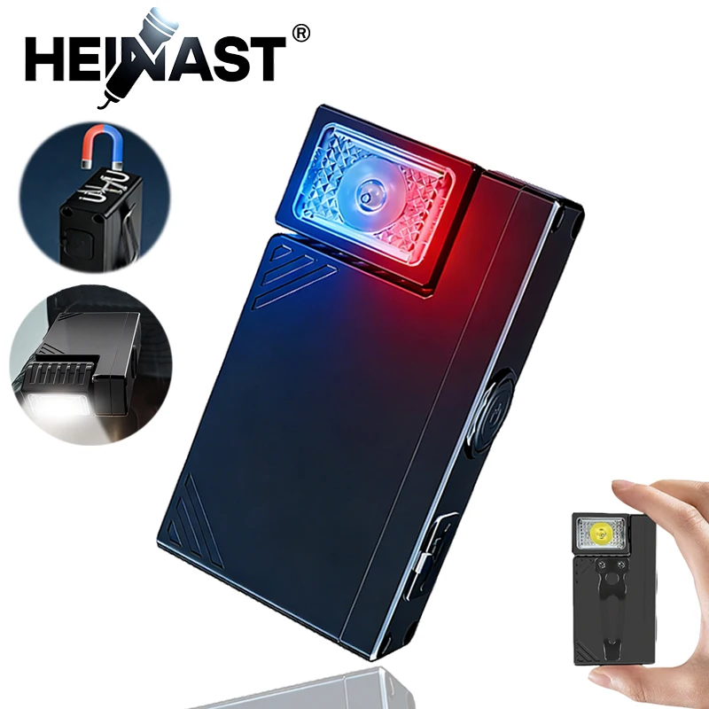 EDC Mini High Bright LED Flashlight USB Rechargeable Magnet Small Pocket Torch Outdoor Camping Hiking Emergency lighting Light