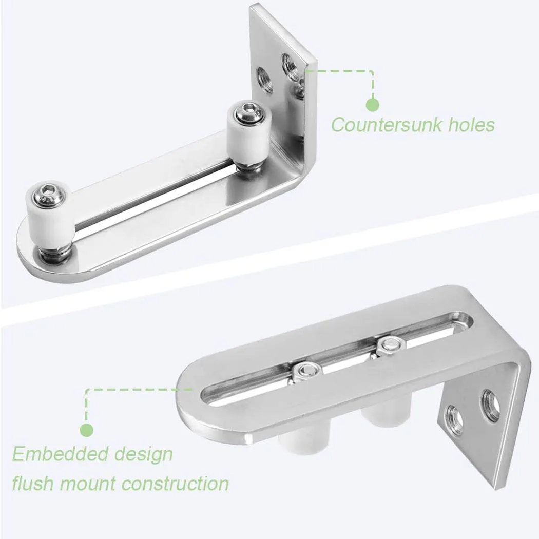 Adjustable Sliding Bottom Floor Guide Clips W/ Screws Wall Mount Floor Bottom Guide Door Stay Roller Sliding Door Fittings