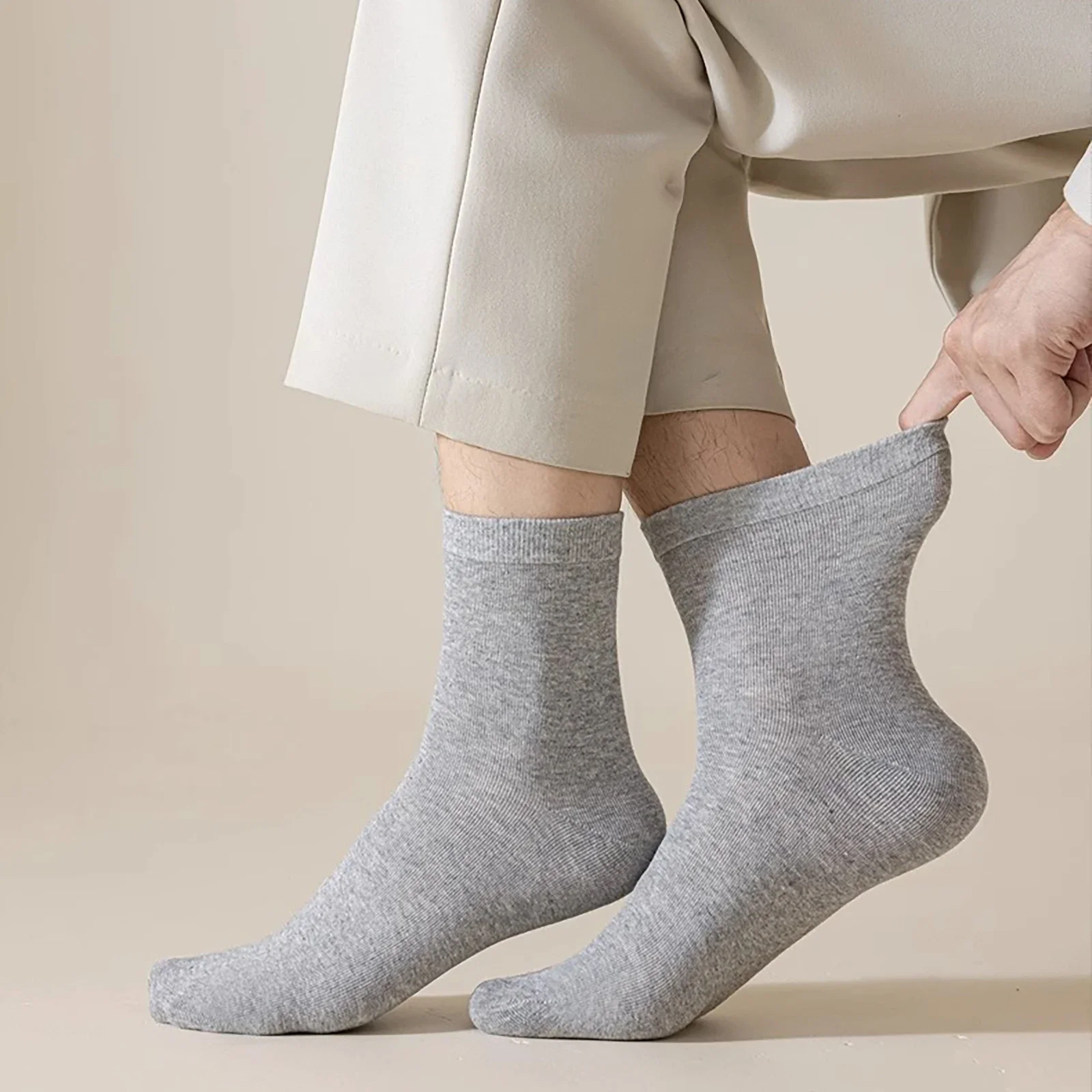 5 Pairs Unisex Disposable Socks Crew Socks Portable No Wash Daily Socks for Travel Business Trip Camping Student Outdoor