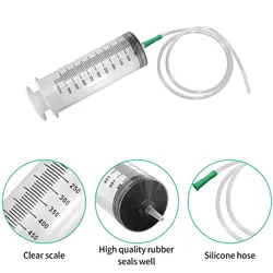 Plastic Syringe Ink-filling Needle Glue Dispenser 60ml-500ml Large-capacity Syringe Pump with 1m Hose for Washing and Pumping