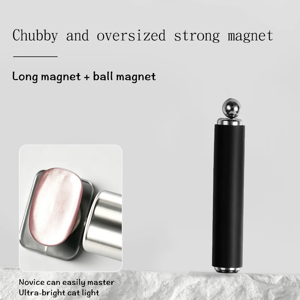 2/3 Stück Neue Nagel-Katzenauge-Magnetkugeln Zylindrischer Magnet Doppelkopf-Nagelmagnet Runde Stahlkugel-Magnet Katzenauge Nagelkunst-Werkzeug – Detail 1