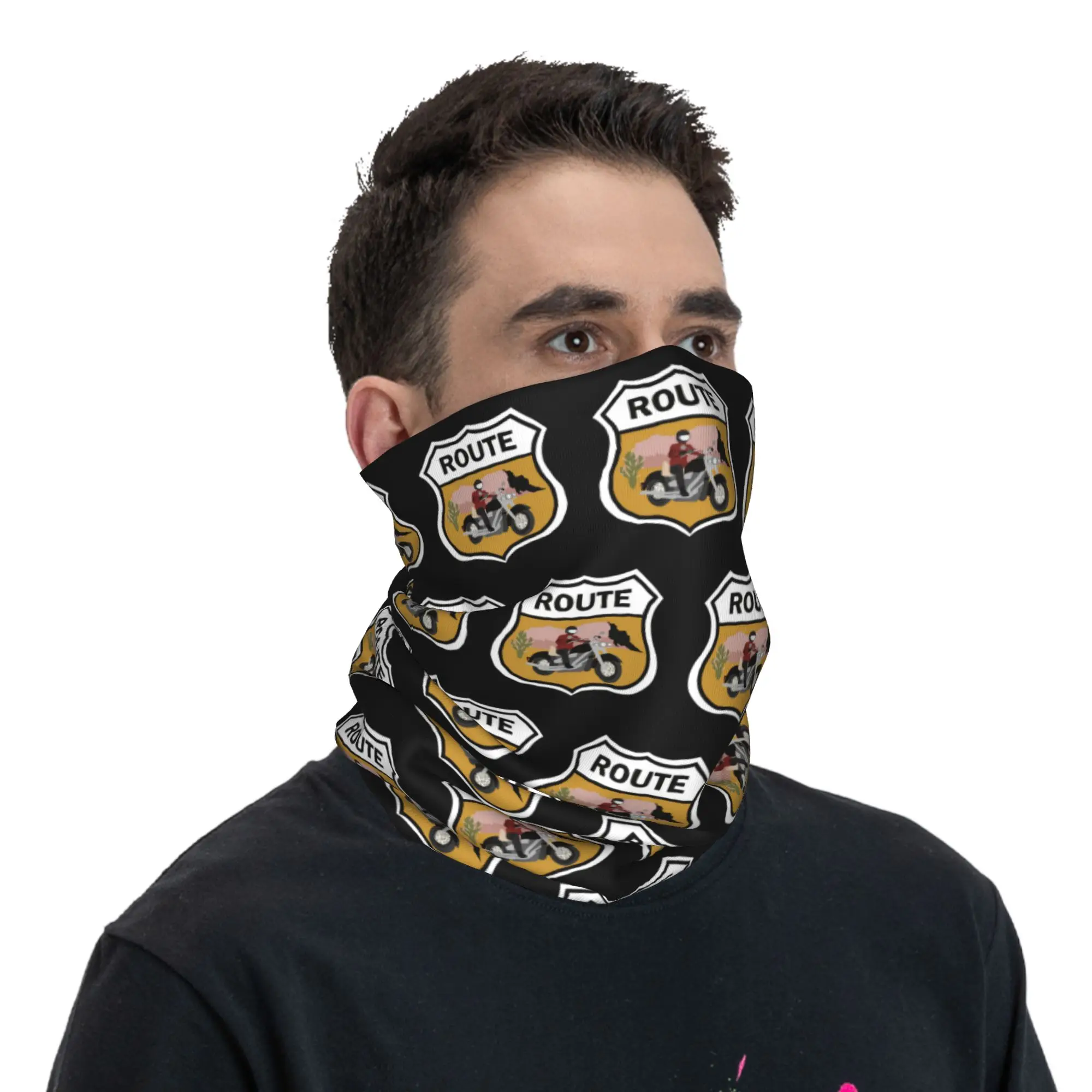 

Route 66, бандана, гетры с принтом, маска, шарф, многофункциональная повязка на голову для верховой езды, дышащая унисекс для взрослых