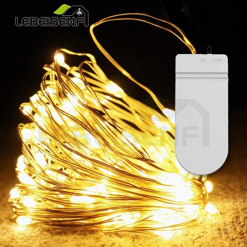 1-5M LED Copper Wire Fairy Lights Waterproof LED String Lights Battery Operated DIY Wedding Party Christmas Decoration Garland