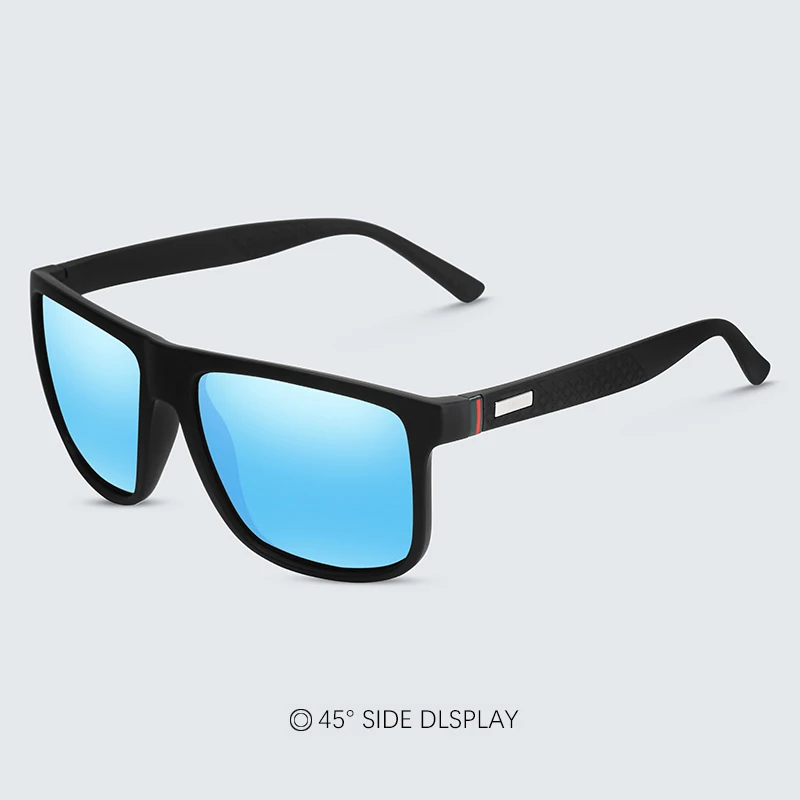 Marke Designer männer Sonnenbrille Vintage Quadrat Sonnenbrille Männer Frauen Luxus Fahren Angeln UV400 Brillen Männer – Detail 6