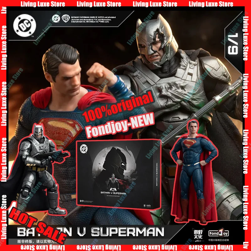 

New Original Fondjoy BVS Armored Batman Superman Figures Set Battle Damaged Batman Vs Superman Dawn of Justice DC Figurine Toy