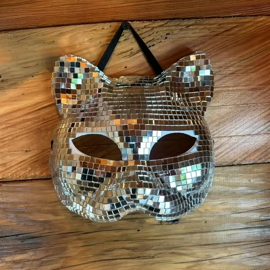1/5/10/20/50/100pcs Handmade Disco Mask, Party Costume Mask, Carnival Cat Face Mask, Carnival Half-face Mask, Venetian Couple's