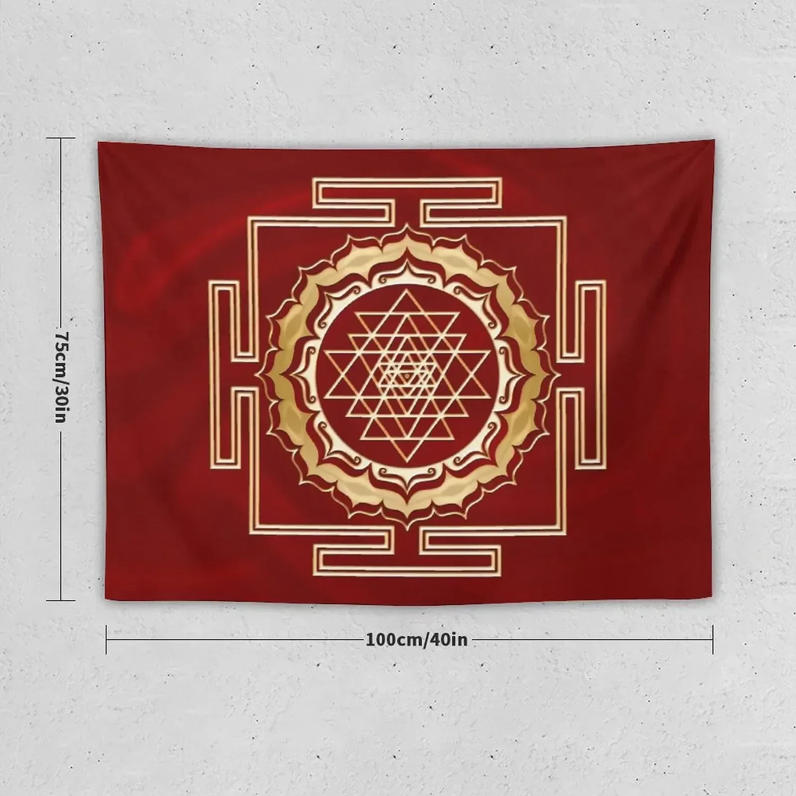 Shri Yantra - Cosmic Conductor of Energy, Sacred Geometry Tapestry Room Decorations Bedrooms Decorations Tapestry