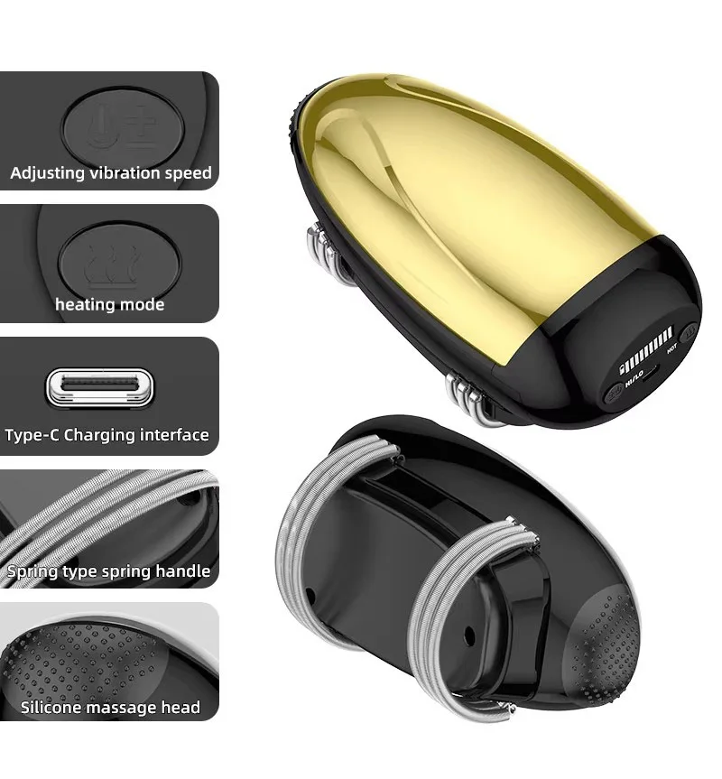 

Портативный вибрационный беспроводной ручной тепловой массаж для парикмахерской, зарядка через USB, расслабляющий массажер для тела, шеи, спины, лица, волос, кожи головы