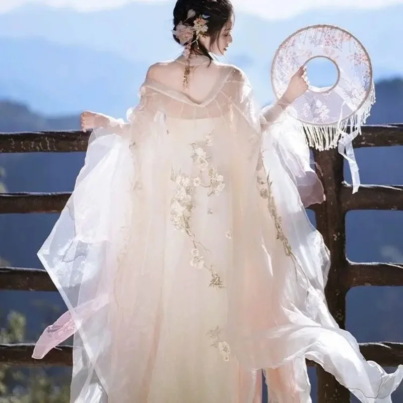 

New dress ancient Chinese traditional heavy industry embroidery elegant Hanfu cosplay fairy dance costume setx;8'm6,