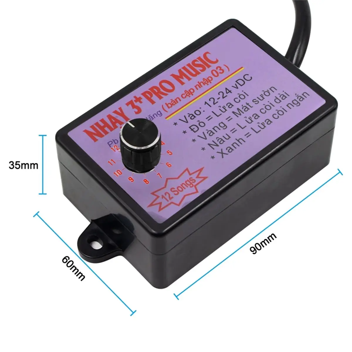 A49T 12V-24V 12 Sound Musical Electronic Horn Controller 3+ Pro Horn Speaker Sound Control for Car Truck Marine Boat