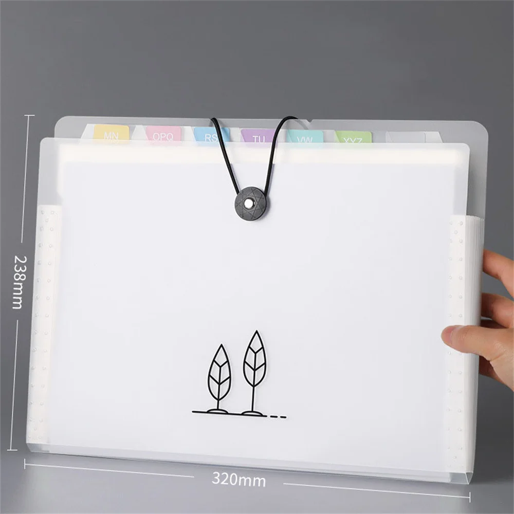 A4 Insert File Folder Transparent Document Bag Multi-Layer Expanding Wallet Folder Holder Organizer for School Office Stationery