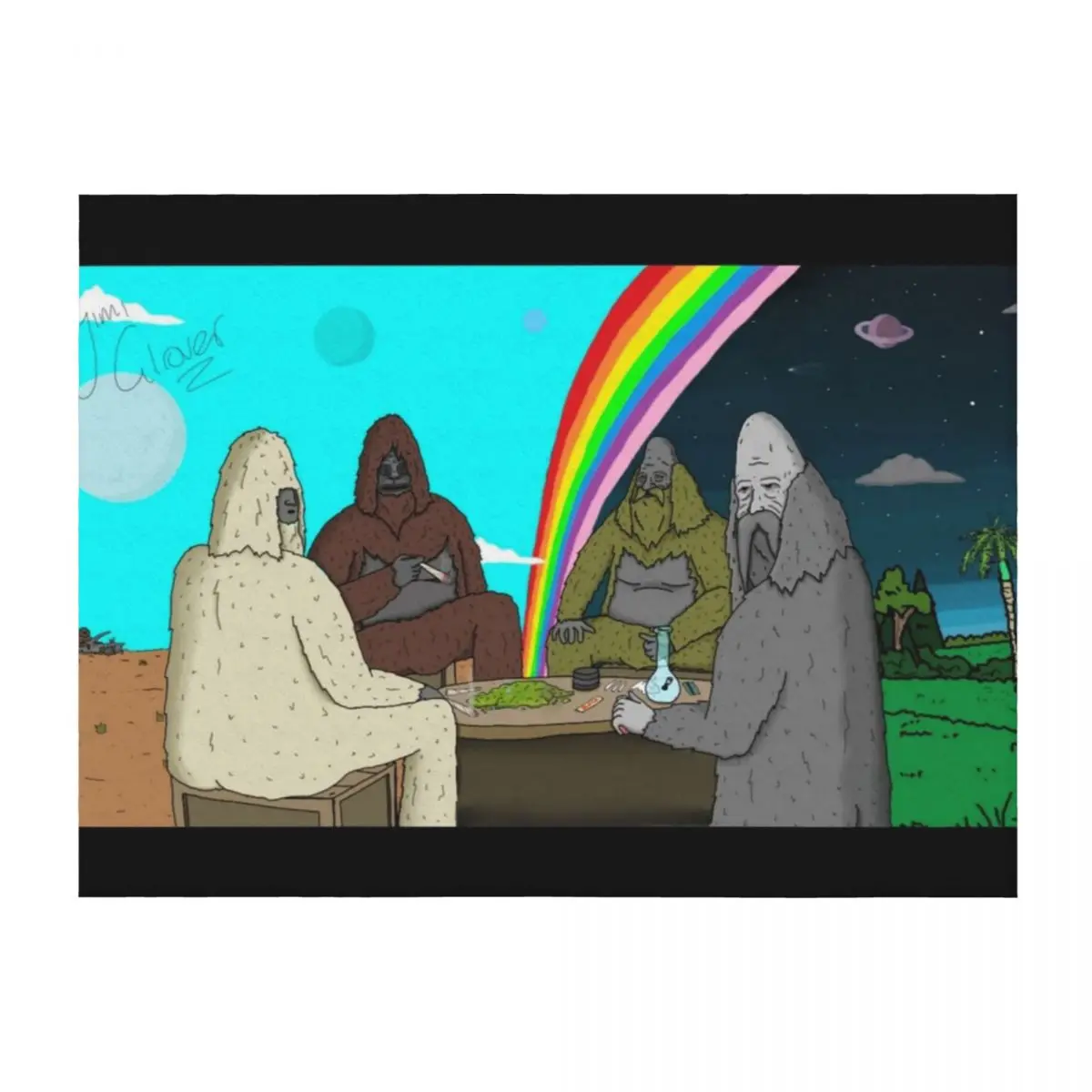 

Secret sasquatch society Throw Blanket Single Soft Beds Nap Hairy Blankets