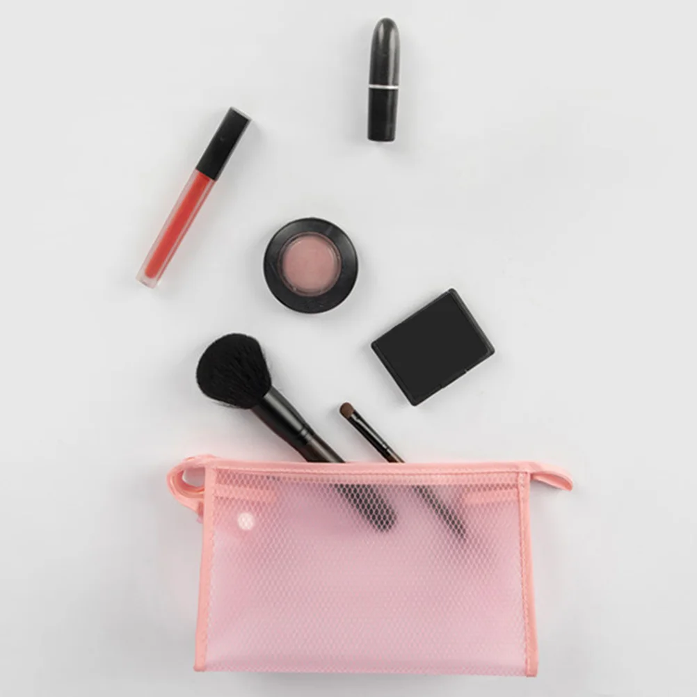 

Portable Toiletry Bag Waterproof Travel Makeup Pouch Organizer Pink Wash Bag Lightweight High Capacity Storage