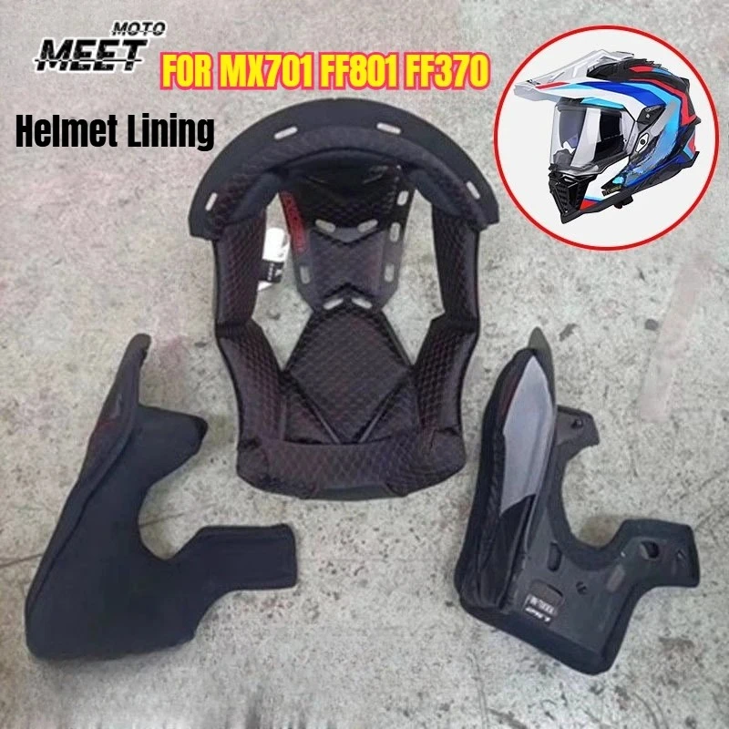 For LS2 FF801 FF370 Motorcycle Helmet Lining MX701  Helmet Lined Original Helmet Replacement Accessories