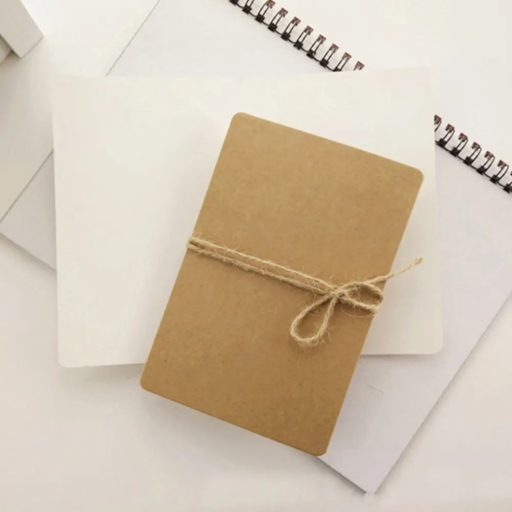 

20Pcs Rustic Blank Greeting Cards Kraft Paper Folded Note Cards for DIY Wedding Invitations Card Stock Crafting